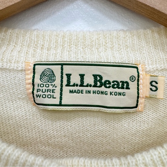 Vintage L.L. BEAN Wool Button Front Cardigan Sweater Women's Grandma core button - Picture 4 of 9